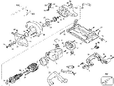 Exploded Diagram A Diagram and Parts List for 7362-04 Type 1 Black and Decker Circular Saw